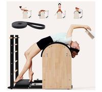 Wooden Pilates Barrel Spine Corrector for Office Workers, Arc Ladder Back Stretcher Posture Corrective Exercise Equipment