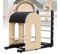 Wooden Pilates Ladder Barrel Spine Corrector, Home Workout Equipment for Core Strengthening, Stretching & Balance