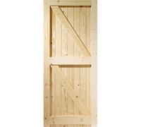 Wooden Pine Framed Ledged & Braced Garden Gate - Unfinished 2057 x 838 x 44 mm - XL Joinery