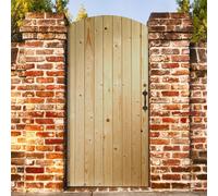 Wooden Pine Ledged & Braced Arched Top Garden Gate - Unfinished 1981 x 915 x 44 mm - XL Joinery
