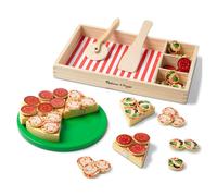 Wooden Pizza Party by Melissa Doug Pretend Food Set for Kids Wooden Toy 3+