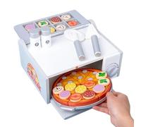 Wooden Pizza Toy Set - Hand Eye Coordination Educational Activity, Fantasy Game Food Simulation Pizza Oven Specification | Wooden Kitchen Role Play For Kids, Boys, Girls, From 3 Years