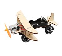 Wooden Plane Project Model with Open Motor, Propeller and Battery Holder, Hands on Assembly Set for Teachers and Classroom Learning Electric Plane Science Model Wooden Build Physics Classroom Project