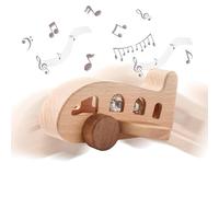 Wooden Planes For Kids - Fine Motor Skills Plane Toy - Beech Wood Rattle Chewing Toy Features Low-Decibel Design