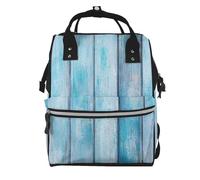 Wooden Planks Texture Wallpaper Prints Changing Bag Backpack Baby Diaper Bags for Mom Dad, Waterproof Nappy Rucksack Multifunctional Travel Bag