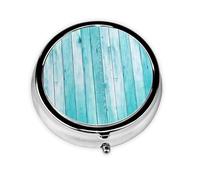 Wooden Planks Texture Wallpaper This Small, Printed, Round Pill Box is a Portable Pill and Vitamin Organizer Perfect for Pockets, Purses, and Travel.