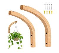 Wooden Plant Hooks - Decorative Hanging Hook, Rustic Non Slip Wall Mounted Lantern Holder for Planters Lights Wind Chimes Living Room Bedroom Kitchen Balcony Farmhouse Apartment Office