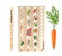 Wooden Plant Spacing Ruler With Holes | Garden Spacing Tool For Raised Bed Row Marker | Multifunction Seed Spacings Ruler | Vegetable Planting Guide Board For Allotment Gardening Measurements
