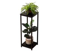 Wooden Plant Stand Rack - 2-Tier Movable Flower Pot Holder, Indoor/Outdoor Display Shelf for Home & Garden