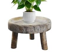 Wooden Plant Stands - 9.45x9.45in Pot Riser for Indoor Outdoor Display, Sturdy Design with Elevated Support, Planter Stool for Window, Apartment, Garden, Patio, Balcony, Natural Wood