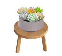 Wooden Plant Stool, Flower Riser Stand for Indoor Outdoor Use, Small Stepping Stool for Garden Plants, Windowsill Bedroom Living Room Balcony Decor