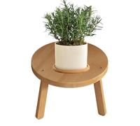 Wooden Plant Stool, Natural Solid Wood, 30x18cm, Stepping Stool, Plant Stand, Durable Eco Friendly Construction, For Indoor And Outdoor Balcony Display Home Plants Sitting
