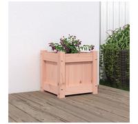 Wooden Planter 31x31x31 cm Natural Douglas Solid Untreated Pine Rustic Cube Box