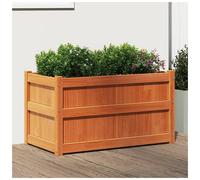 Wooden Planter 90x50x50 cm Brown Solid Pine Outdoor Raised Garden Box Large