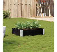 Wooden Planter Black 80x60x21.5cm Solid Pine Stackable Foldable Garden BedBoxXL