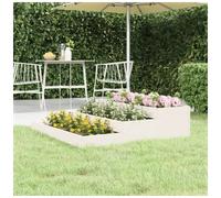 Wooden Planter Box White Pine 107x107x27cm Solid Pine Stair-Step Garden Decor XL