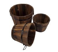 Wooden Planter Buckets (2)