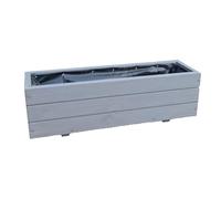 Wooden Planter Plant Pot Balcony Garden Ready Mounted D6 Grey Length 60cm