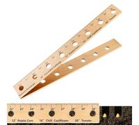 Wooden Planting Ruler, Seed Spacing Ruler Seed Planting Ruler with Holes, Foldable Garden Spacing Ruler with Inch and Centimetre Scale, Wooden Interval Ruler Seeder Tool for Precise Planting & Spacing