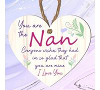 Wooden Plaque for Mum and Nanny - Sentimental Handcrafted Keepsake Gift with Heartfelt Message - Unique Mother's Day - Gift from Nanny and Grandchildren (Large: 23 cm (H) × 20 cm (W))