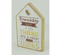 Wooden Plaque 'Friendship Isn't A Big Thing It's A Million Little Things' Gift