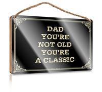 Wooden Plaque Water-based Paint & Smooth Edge | Apartment Door Decor - Kitchen Wall Decor Farmhouse Style/Dad,you're Not Old,you're A Classic