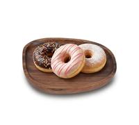 Wooden Plates, Decorative Acacia Wood Dinner Plates Irregular Serving Tray | Classic Wood Charcuterie Board Set Dinner Tray Platters for Fruits, Dessert, Sushi, Food (16*13cm)