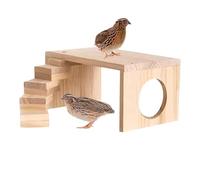 Wooden Platforms for Hamsters | Hamster Hides with Climbing Ladder & Bridge - Space-Saving Climbing Toy for Small Animals such as Guinea Pigs, Mice, Chinchillas and Other Rodents