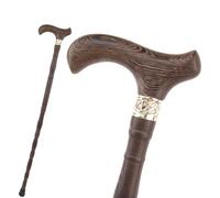 Wooden Plum Blossom Cane, Solid Wood Creative Stylish Gentleman Cool Scepter, Equipped With Premium Rubber Tip, Suitable for Daily Use and Collection