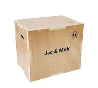 Wooden Plyo Box - Non-Slip Plyometric Box for Jumping Exercise - Workout Step Platform, Heavy Duty (A. Wood Color - (16/14/12))