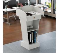 Wooden Podium for Church Pulpit Lectern Conference School Office Wedding Support BlackStand for Events and Presentats
