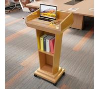 Wooden Podium Stand, Portable Floor Lectern for Conferences, Churches, and Events, Ideal for Presentations and Lectures, Easy to Assemble, Sturdy Design