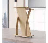 Wooden Podium Stand with Fixed Shelf Versatile Lectern for Presentations Churches Schools & Seminars Durable Multi Ply Wood Design