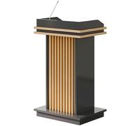 Wooden Podium Stand with Shelf - Versatile Lectern for Church, Classroom, Hotel & Restaurant - Professional Speaker's Podium for Events & Activities