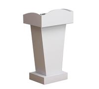 Wooden Podium Stand with Storage, Floor Standing Lectern for Churches, Classrooms & Offices, Grey Pulpit for Public Speaking & Presentations