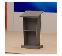 Wooden Podium Stand with Storage Shelf - Ideal for Restaurants, Weddings, Classrooms, and Presentations - Durable and Stylish Lectern for Public Speaking