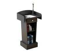Wooden Podium with Der and Shelf for LecternProfessal Presentat Support for Conferences Offices Weddings and ConcertsClassroom Use