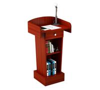 Wooden Podium with Der and ShelfProfessal Lectern Stand for Classroom Presentats Conferences Offices Weddings and Concerts