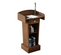 Wooden Podium with Der & ShelfProfessal Presentat Lectern for Classrooms Offices Weddings Conferences & ConcertsPublic Speaking Stand