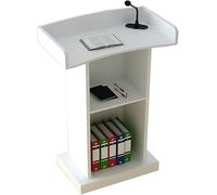 Wooden Podium with Drawer for Conferences Auditoriums ChurchesSpeaker Stand Floor Lectern Reception Desk Durable & Elegant Design for Presentations