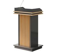 Wooden Podium with ShelfElegant Design for Church Hotel & RestaurantPerfect for Presentations Speeches and EventsDurable & Stylish