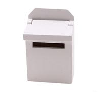Wooden Post Box, Cute Little Blank Wood Post Box, Playhouse accessory, Creative Pretend Play Toy, An Excellent Addition to Elevate the Appeal of Your DIY Creations (White)