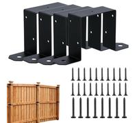 Wooden Post Brackets, Fence Brackets, 4x4 In Bunch Of Metal Tie Post Brackets, The Ties For Black For Outdoor, Indoor, Garden, Yard, Yard