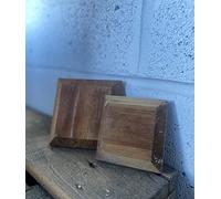 Wooden Post Finial - Treated Pine - Brown - Flat, Acorn or Ball 50mm 75mm 100mm Post Cap (90mm Square Cap)