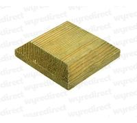 Wooden Post Top to Suit 3" 75mm Fence Post Cap Decking Green Treated - Actual Size 90mm