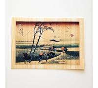 木の紙 Wooden postcard [Series: Hokusai] Ejiri in Suruga Province/Thirty-Six Views of Mt. Fuji (Fugaku Sanjuroku Kei)