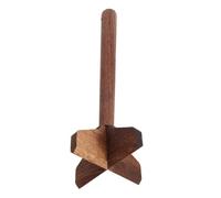 Wooden Potato Masher for Nonstick Cookware, Ground Beef and Food | Broad round Head, Smooth Polished Splinter-free Surface, Faster Mashing with Reduced Hand Fatigue for Home Cooking