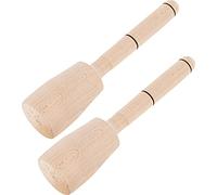 Wooden Potato Masher- Pack of 2 - Cabbage Tamper - Kitchen Wood Pounder for Mashed Potatoes - Vegetable Masher Tool