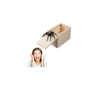 Wooden Prank Spider Scare Box Hidden in Case Trick Play Jokes