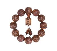 Wooden Prayer Beads Bracelet Dia.20mmX12pcs Beads,1pc/pack, L, Wood, no gemstone